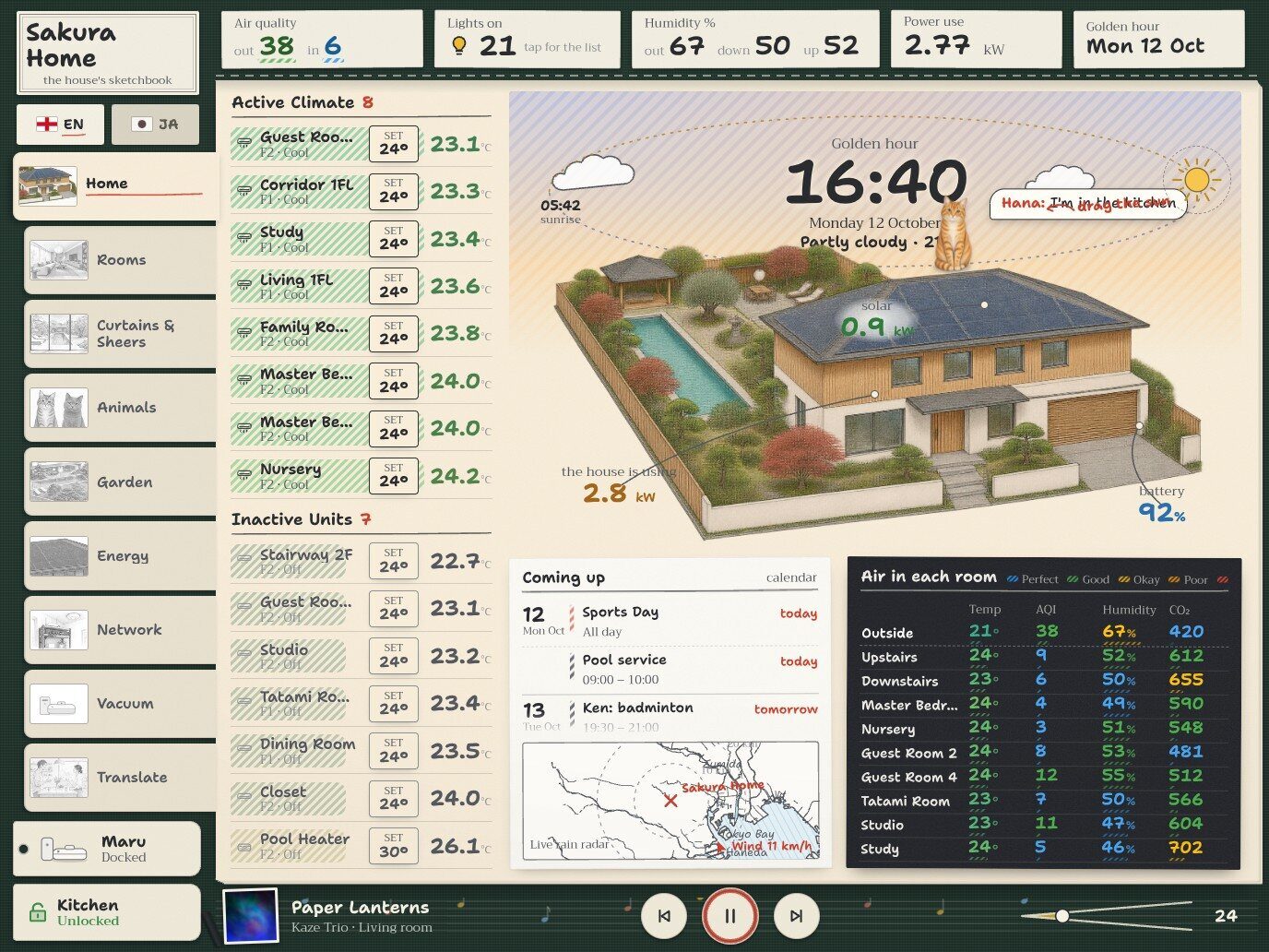 Sketchbook: a still of the dashboard